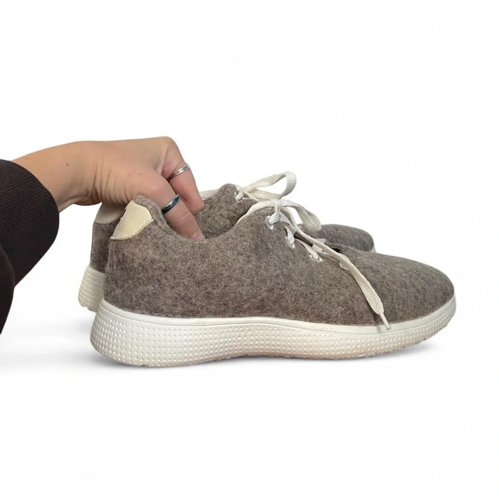 Egos Copenhagen Grey Wool Sneakers Shoes